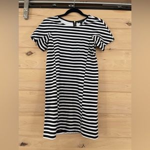 NWOT - J Crew - Nautical Striped Dress - zipper back - PXS - Petite -